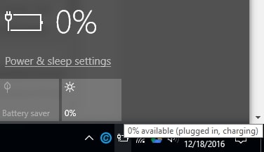 Laptop Battery At 0% But Still Running