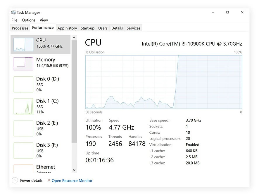 Why Is My Laptop CPU Usage At 50 Windows 10